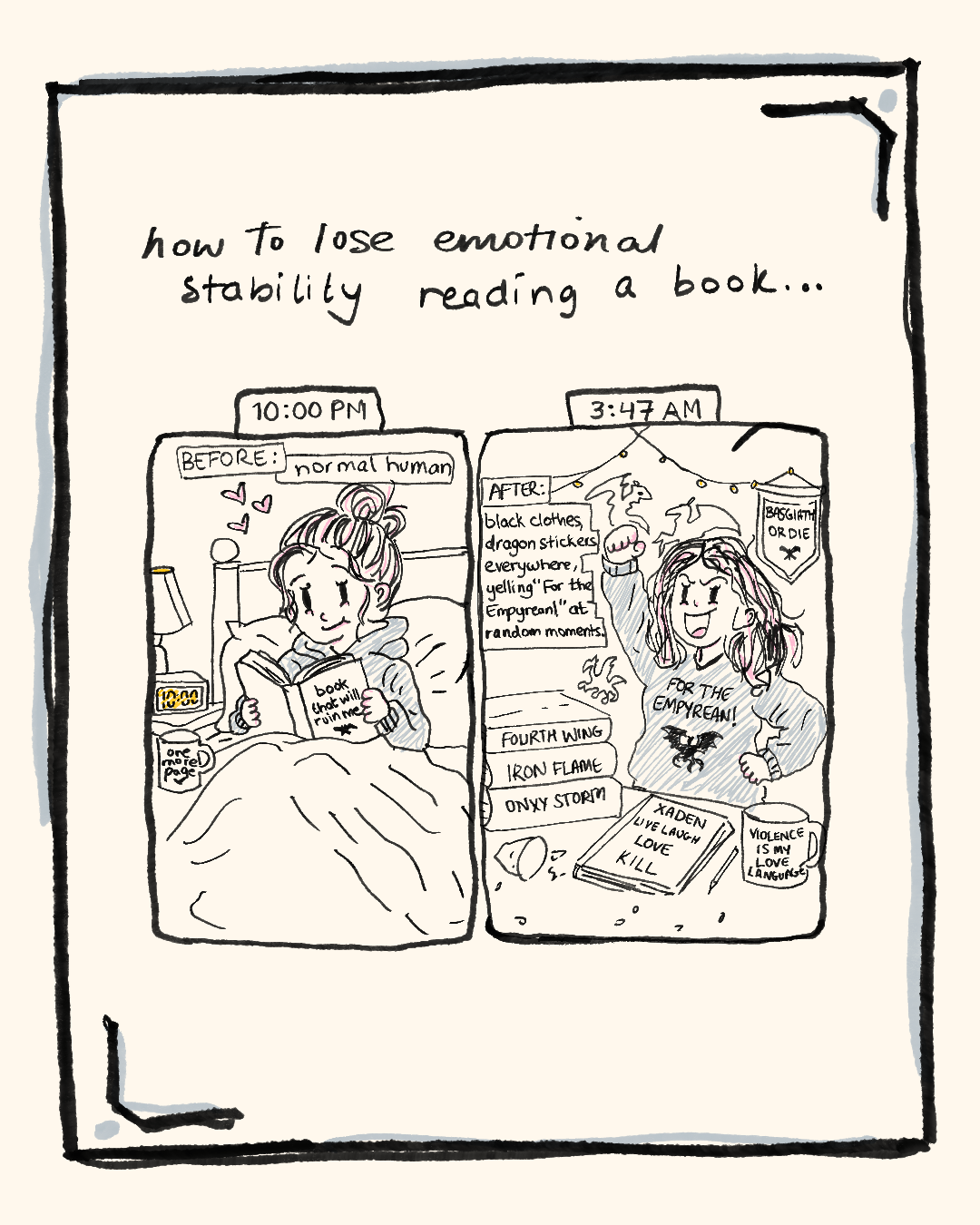 how to lose emotional stability reading a book